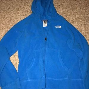 Blue North Face jacket